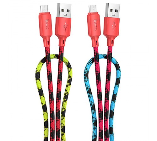 Дата кабель Hoco X116 Meridian USB to MicroUSB 2.4A (1m) Gradient Red Mix Дата кабель Hoco X116 Meridian USB to MicroUSB 2.4A (1m) Gradient Red Mix