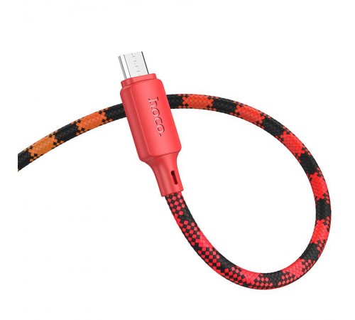 Дата кабель Hoco X116 Meridian USB to MicroUSB 2.4A (1m) Gradient Red Mix Дата кабель Hoco X116 Meridian USB to MicroUSB 2.4A (1m) Gradient Red Mix