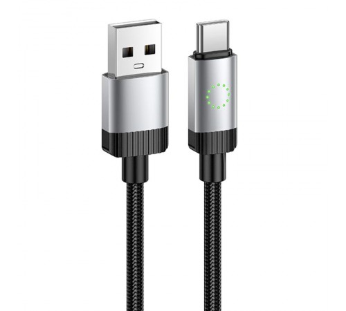 Дата кабель Hoco X117 Star USB to Type-C 3A (1m) Black Дата кабель Hoco X117 Star USB to Type-C 3A (1m) Black