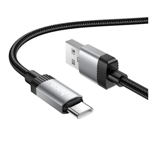 Дата кабель Hoco X117 Star USB to Type-C 3A (1m) Black Дата кабель Hoco X117 Star USB to Type-C 3A (1m) Black