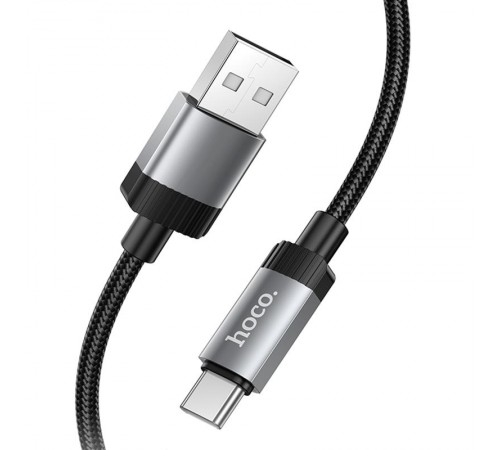 Дата кабель Hoco X117 Star USB to Type-C 3A (1m) Black Дата кабель Hoco X117 Star USB to Type-C 3A (1m) Black