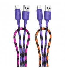 Дата кабель Hoco X116 Meridian USB to Type-C 3A (1m) Gradient Purple Mix