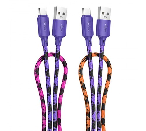 Дата кабель Hoco X116 Meridian USB to Type-C 3A (1m) Gradient Purple Mix Дата кабель Hoco X116 Meridian USB to Type-C 3A (1m) Gradient Purple Mix