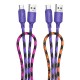 Дата кабель Hoco X116 Meridian USB to Type-C 3A (1m) Gradient Purple Mix