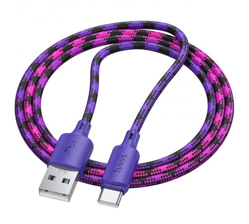 Дата кабель Hoco X116 Meridian USB to Type-C 3A (1m) Gradient Purple Mix Дата кабель Hoco X116 Meridian USB to Type-C 3A (1m) Gradient Purple Mix