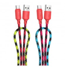 Дата кабель Hoco X116 Meridian USB to Type-C 3A (1m) Gradient Red Mix
