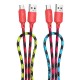 Дата кабель Hoco X116 Meridian USB to Type-C 3A (1m) Gradient Red Mix