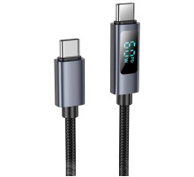 Дата кабель Hoco X112 Favor with display Type-C to Type-C 60W (1m) Black