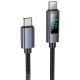 Дата кабель Hoco X112 Favor with display Type-C to Type-C 60W (1m) Black