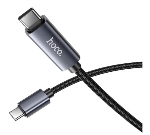 Дата кабель Hoco X112 Favor with display Type-C to Type-C 60W (1m) Black
