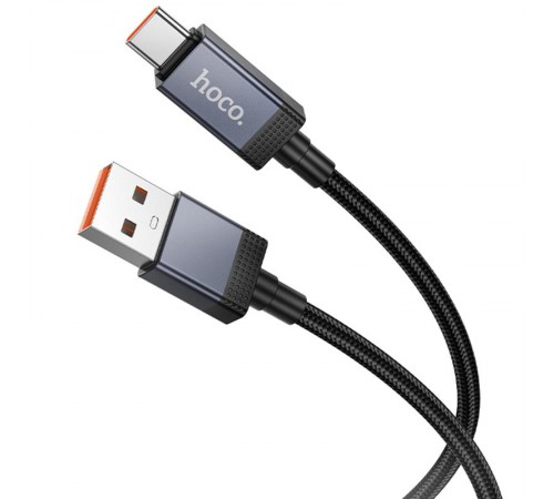 Дата кабель Hoco X118 Generous with display USB to Type-C 5A (1m) Black Дата кабель Hoco X118 Generous with display USB to Type-C 5A (1m) Black