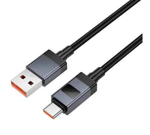Дата кабель Hoco X118 Generous with display USB to Type-C 5A (1m) Black Дата кабель Hoco X118 Generous with display USB to Type-C 5A (1m) Black