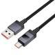 Дата кабель Hoco X118 Generous with display USB to Type-C 5A (1m) Black