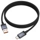 Дата кабель Hoco X118 Generous with display USB to Type-C 5A (1m) Black