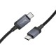 Дата кабель Hoco X118 Generous with display Type-C to Type-C 60W (1m) Black