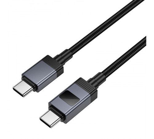 Дата кабель Hoco X118 Generous with display Type-C to Type-C 60W (1m) Black