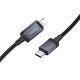 Дата кабель Hoco X118 Generous with display Type-C to Lightning 27W (1m) Black