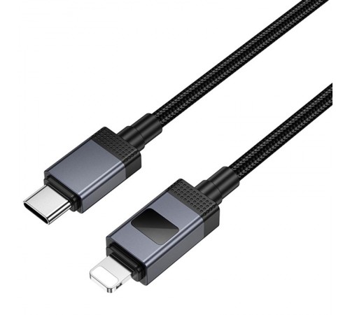Дата кабель Hoco X118 Generous with display Type-C to Lightning 27W (1m) Black Дата кабель Hoco X118 Generous with display Type-C to Lightning 27W (1m) Black