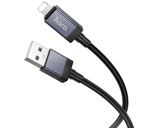 Дата кабель Hoco X118 Generous with display USB to Lightning 2.4A (1m) Black Дата кабель Hoco X118 Generous with display USB to Lightning 2.4A (1m) Black