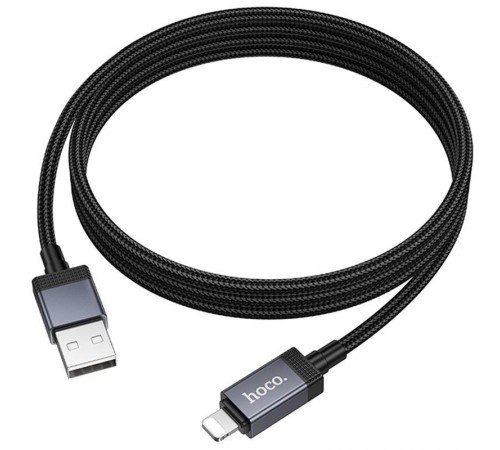 Дата кабель Hoco X118 Generous with display USB to Lightning 2.4A (1m) Black Дата кабель Hoco X118 Generous with display USB to Lightning 2.4A (1m) Black