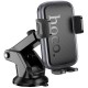 Автотримач Hoco H79 Vista push-type (center console) Black / Metal gray