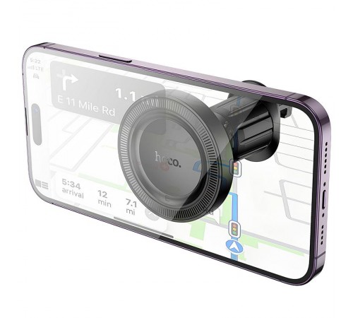 Автотримач Hoco H56 Show ring magnetic (air outlet) Black