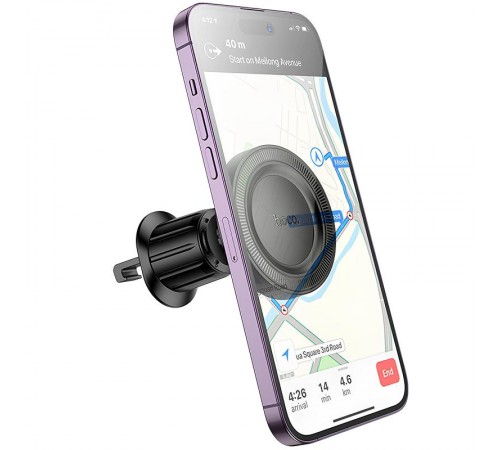 Автотримач Hoco H56 Show ring magnetic (air outlet) Black