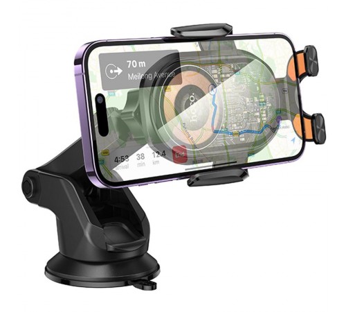 Автотримач з БЗП Hoco HW34 Blue whale 3-axis linkage wireless 15W (center console) Black Автотримач з БЗП Hoco HW34 Blue whale 3-axis linkage wireless 15W (center console) Black
