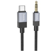 Аудіо кабель Aux Hoco UPA32B Clever digital (Type-C to AUX 3.5mm) (1m) Black