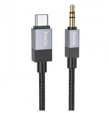 Аудіо кабель Aux Hoco UPA32B Clever digital (Type-C to AUX 3.5mm) (1m) Black