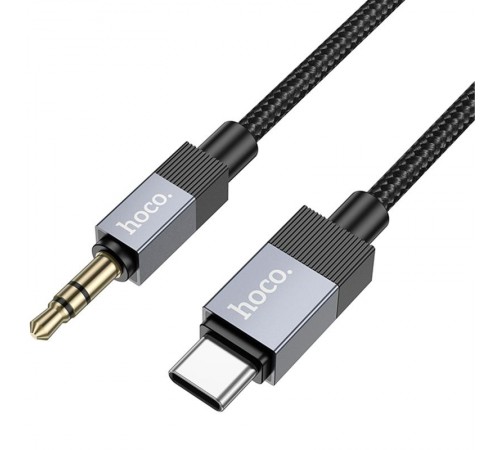 Аудіо кабель Aux Hoco UPA32B Clever digital (Type-C to AUX 3.5mm) (1m) Black