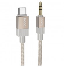 Аудіо кабель Aux Hoco UPA32B Clever digital (Type-C to AUX 3.5mm) (1m) Gold