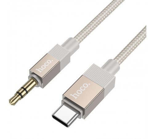 Аудіо кабель Aux Hoco UPA32B Clever digital (Type-C to AUX 3.5mm) (1m) Gold
