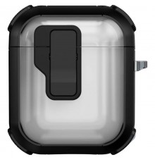 Футляр протиударний Locking Button для навушників Airpods 1/2 Black