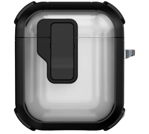 Футляр протиударний Locking Button для навушників Airpods 1/2 Black Футляр протиударний Locking Button для навушників Airpods 1/2 Black