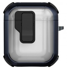 Футляр протиударний Locking Button для навушників Airpods 1/2 Blue