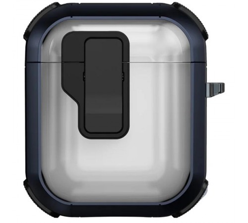 Футляр протиударний Locking Button для навушників Airpods 1/2 Blue Футляр протиударний Locking Button для навушників Airpods 1/2 Blue