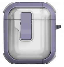 Футляр протиударний Locking Button для навушників Airpods 1/2 Light Purple