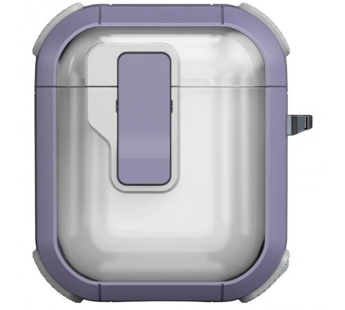 Футляр протиударний Locking Button для навушників Airpods 1/2 Light Purple Футляр протиударний Locking Button для навушників Airpods 1/2 Light Purple