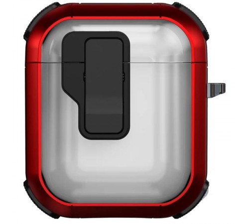 Футляр протиударний Locking Button для навушників Airpods 1/2 Red Футляр протиударний Locking Button для навушників Airpods 1/2 Red
