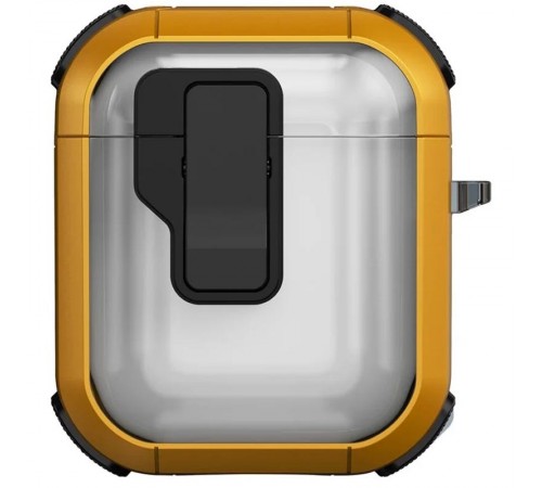 Футляр протиударний Locking Button для навушників Airpods 1/2 Yellow Футляр протиударний Locking Button для навушників Airpods 1/2 Yellow