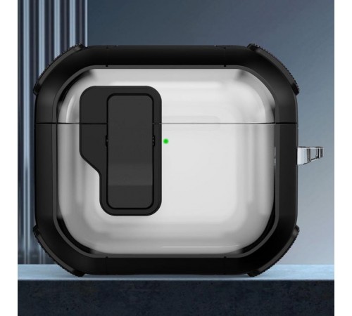Футляр протиударний Locking Button для навушників Airpods 4 Black Футляр протиударний Locking Button для навушників Airpods 4 Black