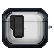 Футляр протиударний Locking Button для навушників Airpods 4 Blue