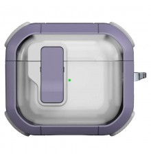 Футляр протиударний Locking Button для навушників Airpods 4 Light Purple