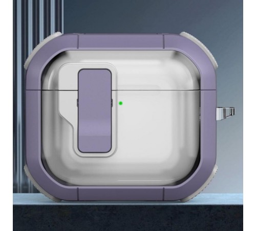 Футляр протиударний Locking Button для навушників Airpods 4 Light Purple Футляр протиударний Locking Button для навушників Airpods 4 Light Purple