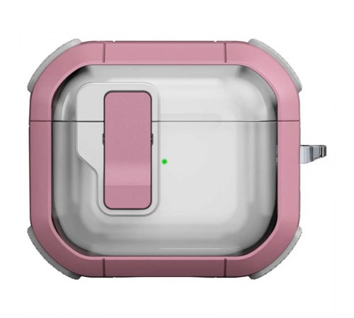 Футляр протиударний Locking Button для навушників Airpods 4 Pink Футляр протиударний Locking Button для навушників Airpods 4 Pink