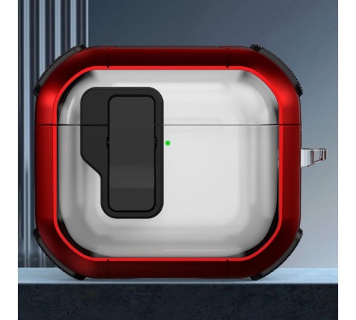 Футляр протиударний Locking Button для навушників Airpods 4 Red Футляр протиударний Locking Button для навушників Airpods 4 Red