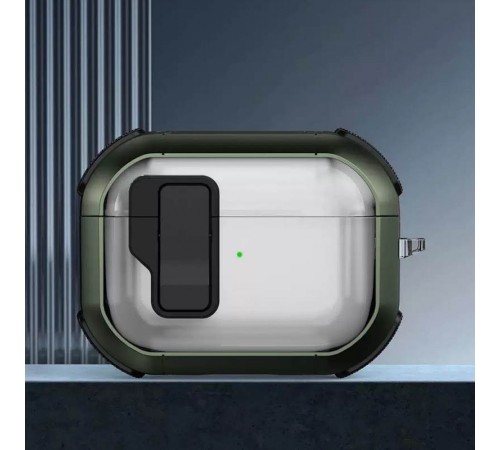 Футляр протиударний Locking Button для навушників Airpods Pro 2 / Pro Apple Green Футляр протиударний Locking Button для навушників Airpods Pro 2 / Pro Apple Green