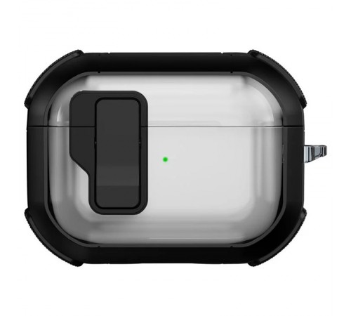 Футляр протиударний Locking Button для навушників Airpods Pro 2 / Pro Black Футляр протиударний Locking Button для навушників Airpods Pro 2 / Pro Black