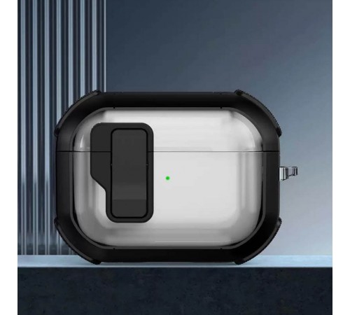 Футляр протиударний Locking Button для навушників Airpods Pro 2 / Pro Black Футляр протиударний Locking Button для навушників Airpods Pro 2 / Pro Black